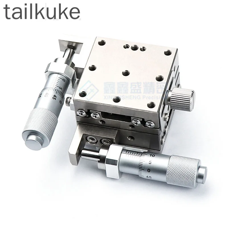XY-Axis Displacement Stage LBY25/40/60 Stainless Steel Fine-Adjustment Compact Precision Manual Micro Slide