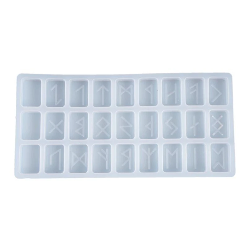 

DIY Silicone Mould for Runes Mirror Energy Symbol Runes Letters Handmade Resin Casting Charm Words Mould for Crafting