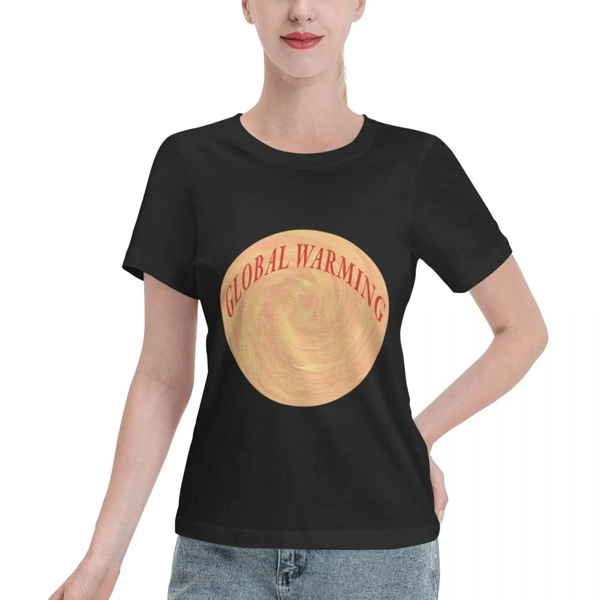 Everyday Essential Beware Earth Is Warming Up - Climate - Global Warming Women's T-shirt Party Female Essential Clothing