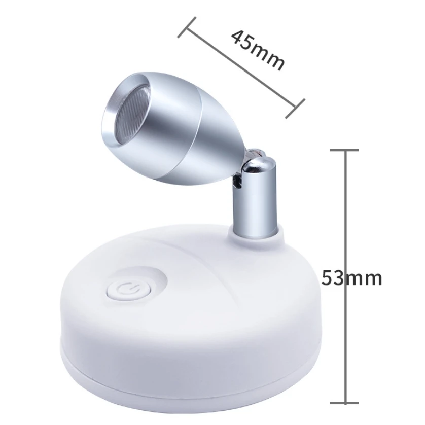 Remote Wireless LED Spotlight Rotatable Feature Light Battery Powered Puck Picture Light Indoor Cabinet Light Wall Light