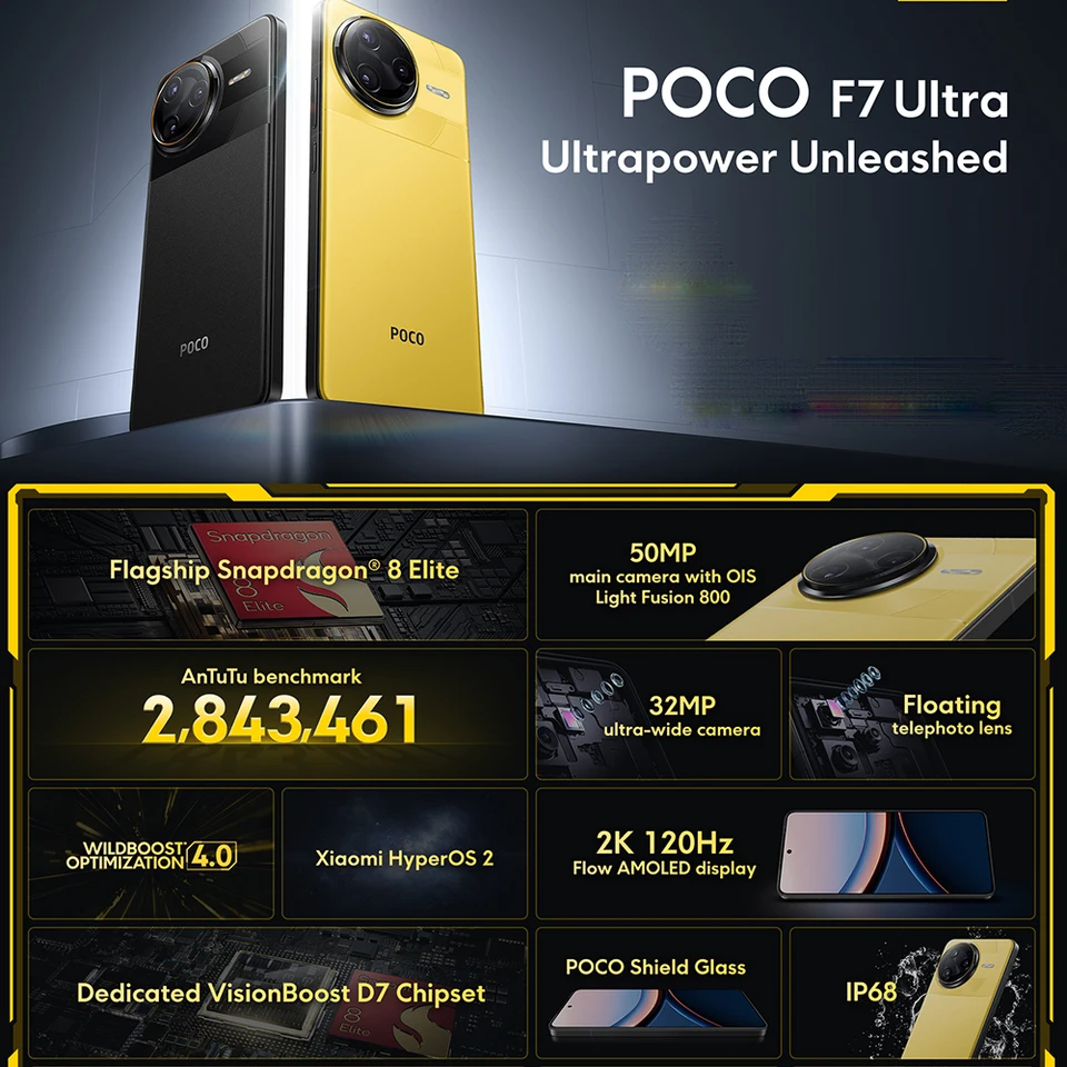 POCO F7 Ultra 5G NFC 12GB/256GB 16GB/512GB Global Version