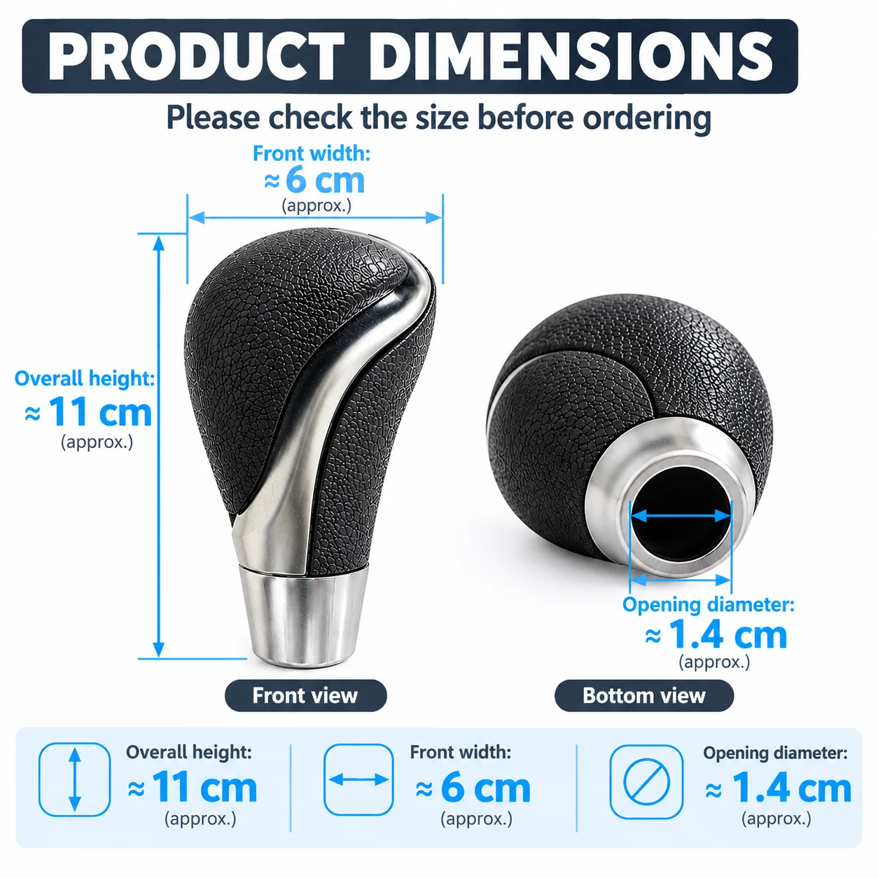 Automatic Gear Shift Knob For PEUGEOT 106 206 306 406 107 207 307 407 301 308 2008 3008 CITROEN C2 C3 C4 Gear Shift Knob view 2