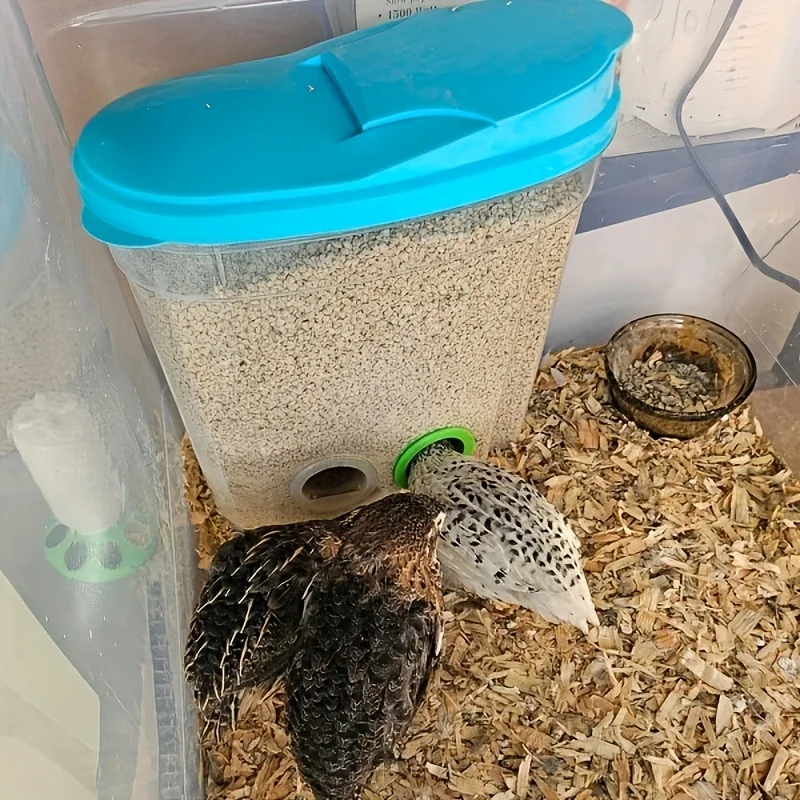 Poultry Feeder Port with Thread Screw-In Feeding Nipple for Quail Chick Pigeon DIY Automatic Gravity Feeder Accessory