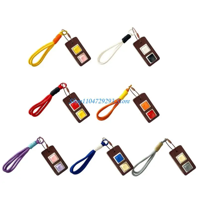Y2GD Pressable Cartoon Fidgets Keychain Soft Adjustable Strap For Key And Bags
