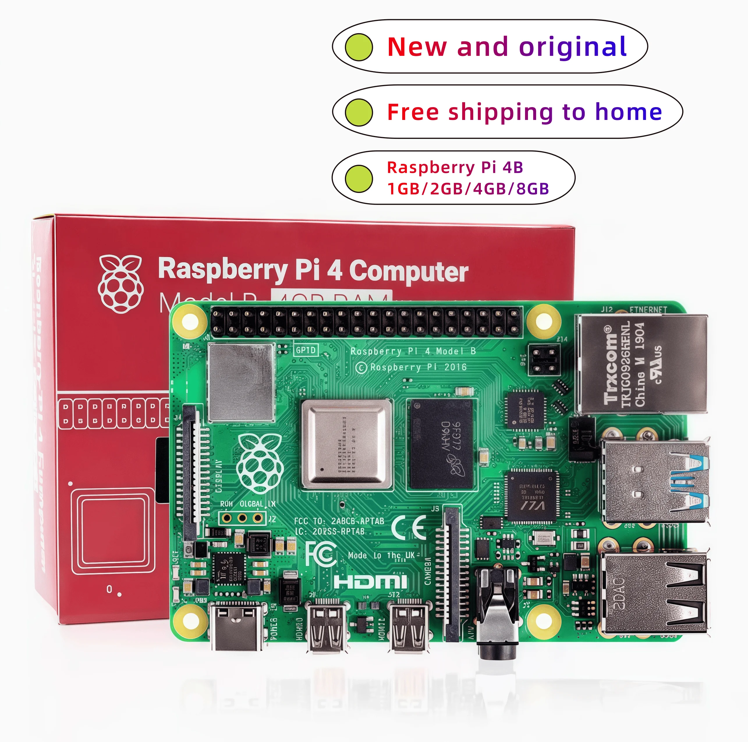 Raspberry Pi 4 (Model B) — 1GB / 2GB / 4GB / 8GB 3B 3B+