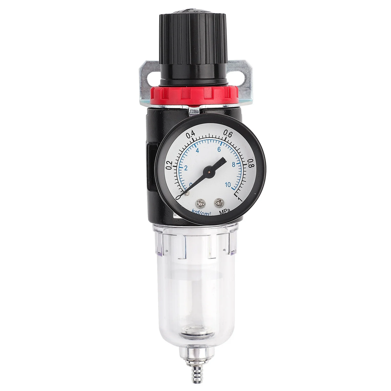 1/4in AFR2000 OilWater Separator Compressed Air Filter Air Source Treatment with Pressure Gauge