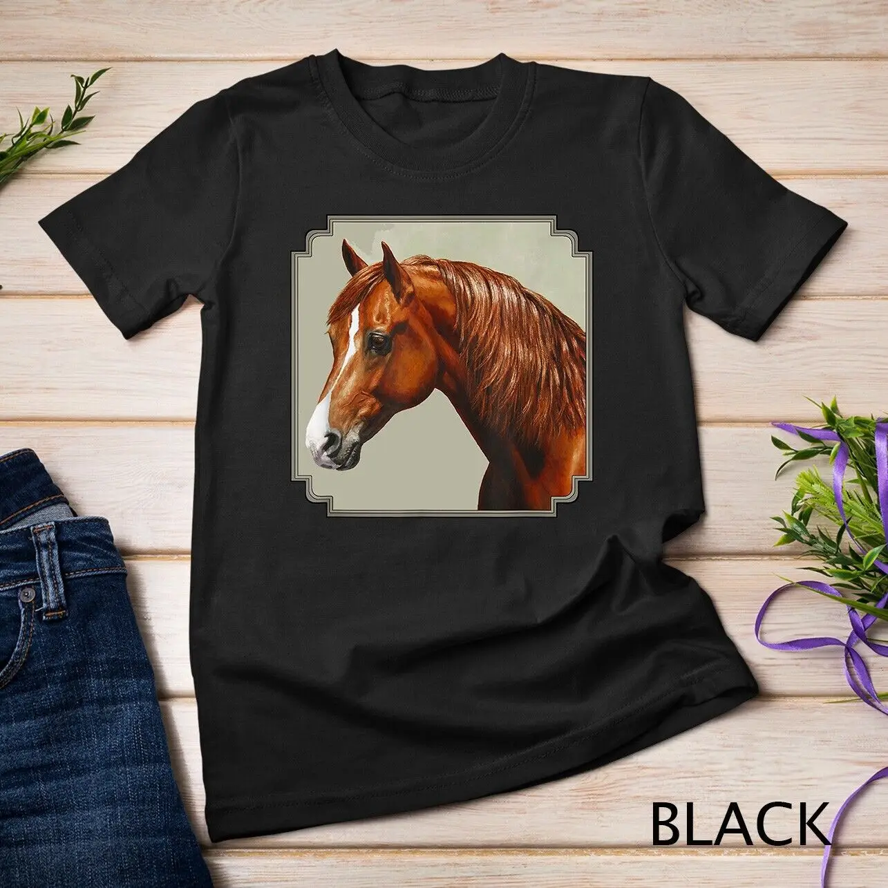 Beautiful Red Chestnut Morgan Portrait Horse Lover Gift Unisex T-shirt