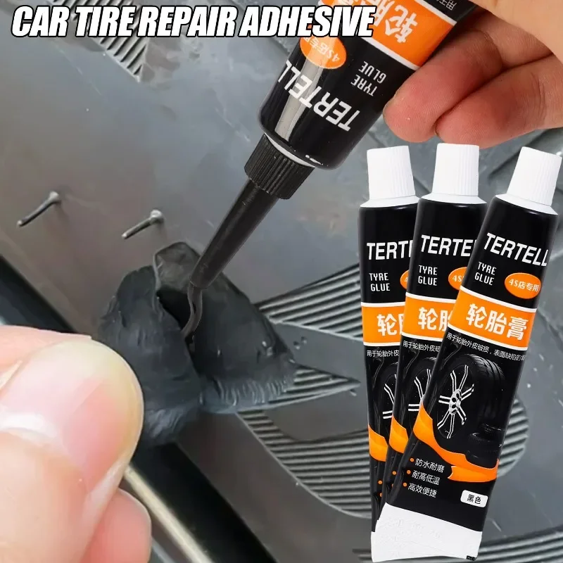 60ml Waterproof High Temperature Resistant Tyre Repair Liquid Black Strong Rubber Glues Adhesive Glue Car Repairs Tools