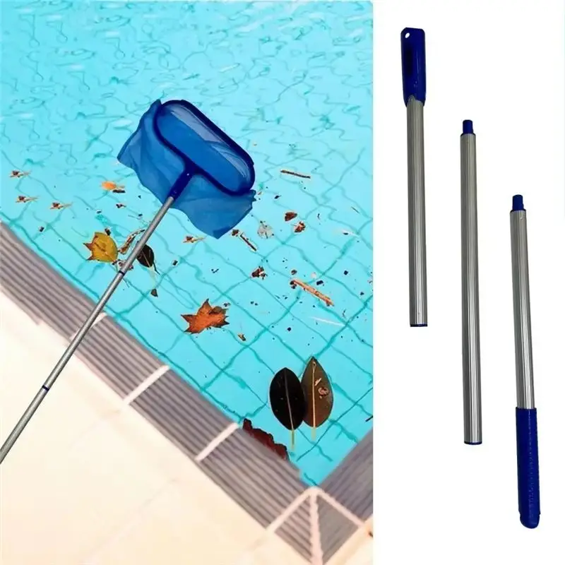 ABSJ-Telescoping Pool Cleaning Handle Rod Fishing Net Supplies Handheld Telescopic Cleaner Pole For Swimming Pools