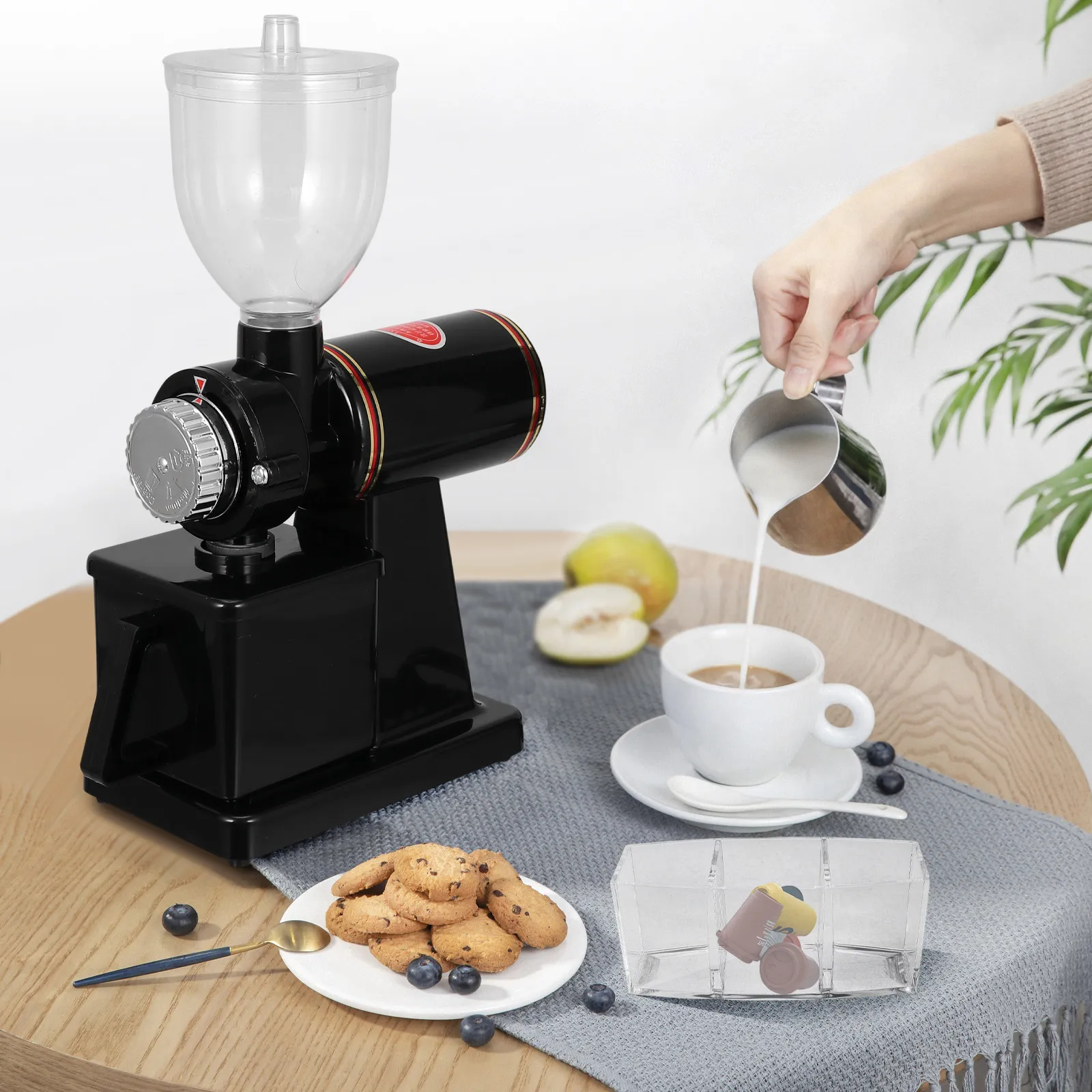Transparent Acrylic Divided Coffee Capsule Holder Box Modern Minimalist Design for Home Office Use Coffee Station Storage