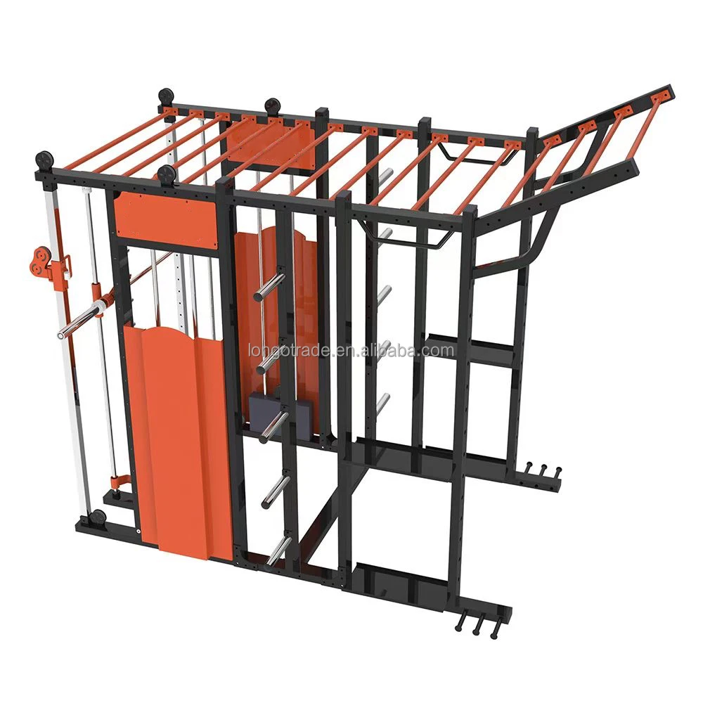 

Professional Multi-functional Power Smith Machine With Storage Rack For Dumbbells For Home Gym