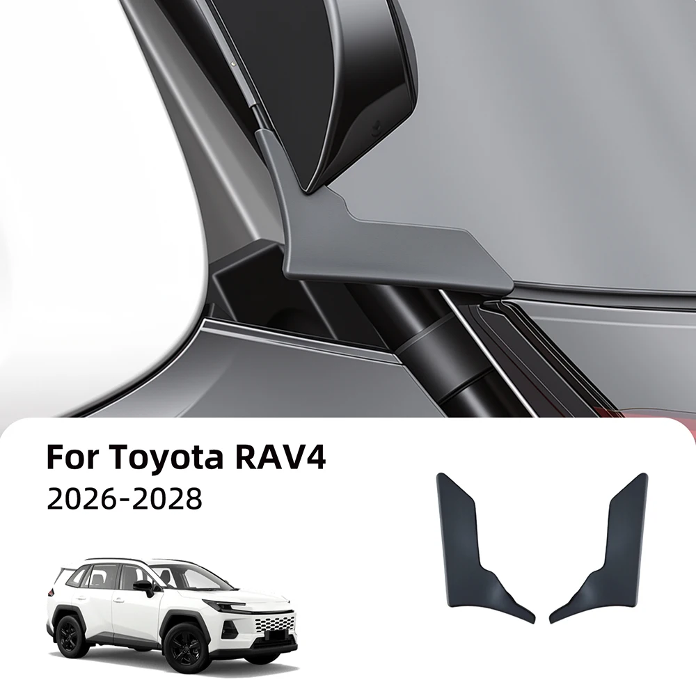For Toyota RAV4 2026-2028  Rear Window Glass Silicone Protector Cover Black Trim Guard 2PCS Car Exterior Accessories Upgrade