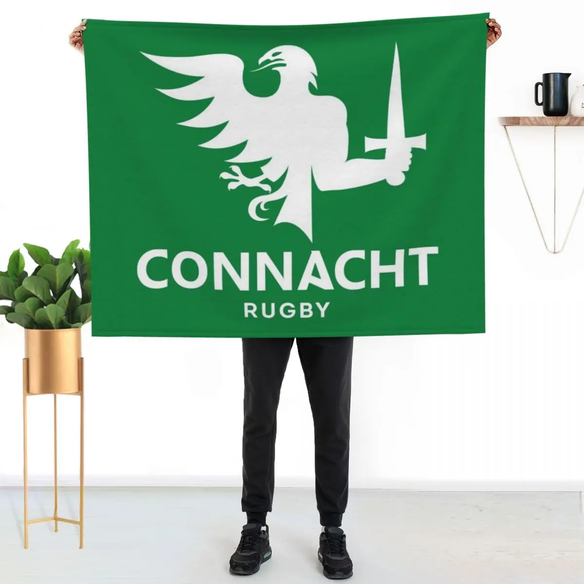 

Connacht Rugby Throw Blanket Stylish Couch Blanket for Home Living Room