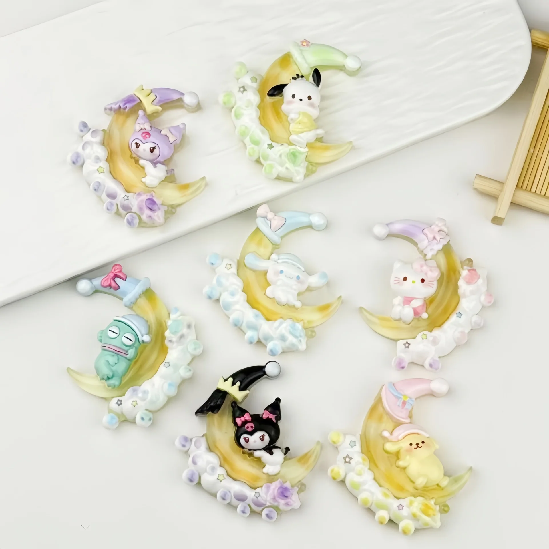 

Night Light Large Moon Creative Jewelry DIY Cream Glue Handmade Refrigerator Sticker Keychain Hair Clip Shoe Buckle Material