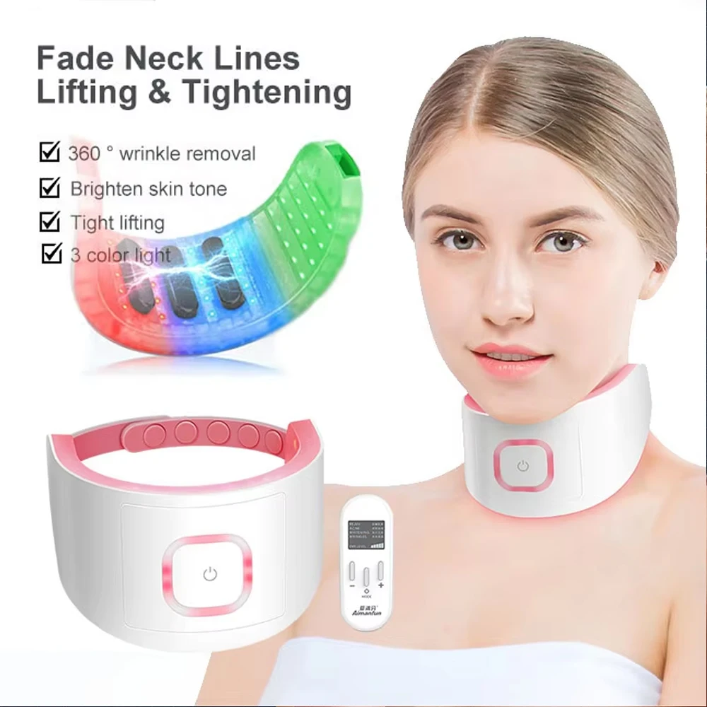 

Neck Anti-aging Mask Skin EMS Tightening Lifting Neck Beauty Device Brighten Skin Rejuvenation Improve Neck Muslc Sagging