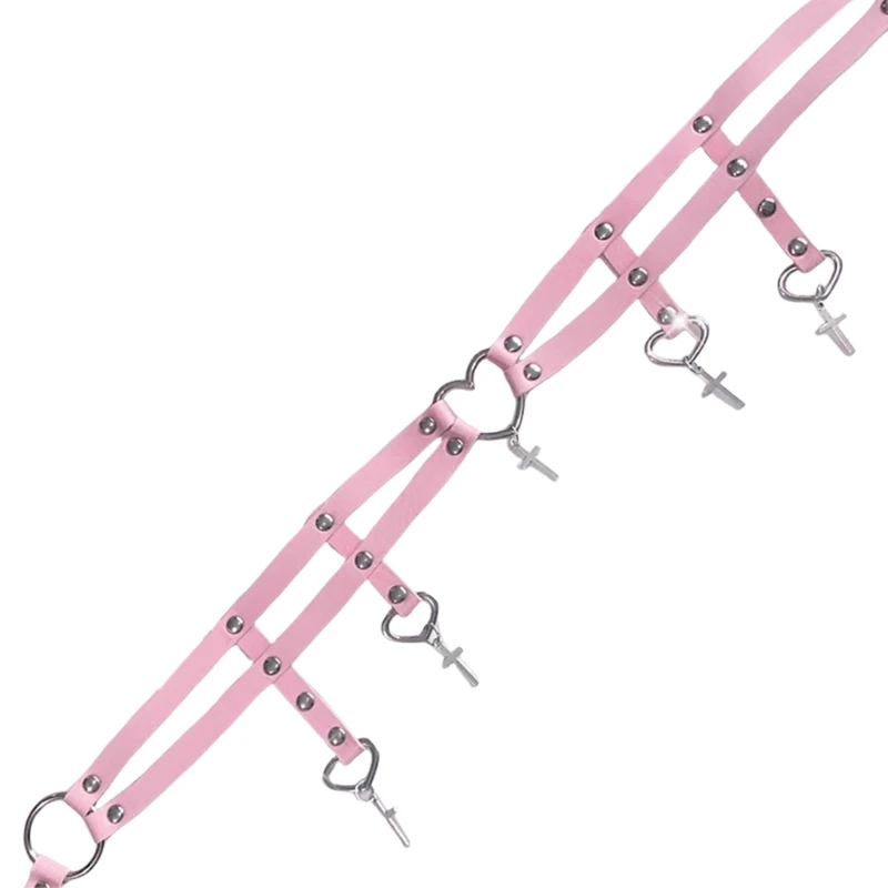 여자를위한 드레스 무대 댄스를위한 섹시한 허리 벨트 체인 여자 십자가 벨트