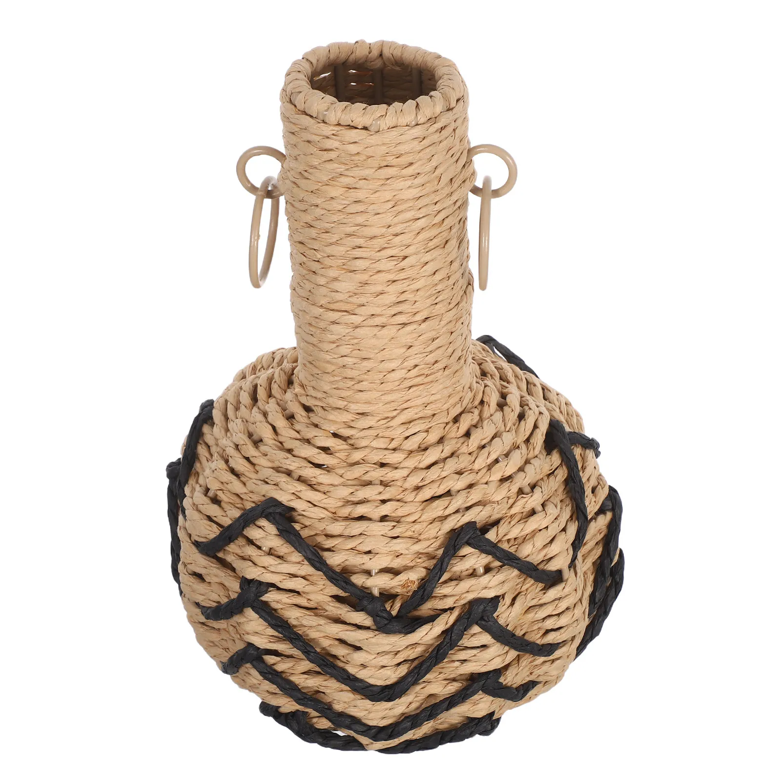 

Плетеная ваза из бумажной веревки ручной работы в стиле бохо для сухих цветочных композиций, свадебных центральных украшений, декора в деревенском стиле