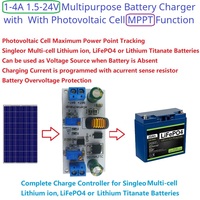 SD29AJTC MPPT Solar Charge Controller Module 4A 3.6-24V Li-ion Li-po LiFePO4 Battery Charger For 9V 12V 18V 24V Solar Panels