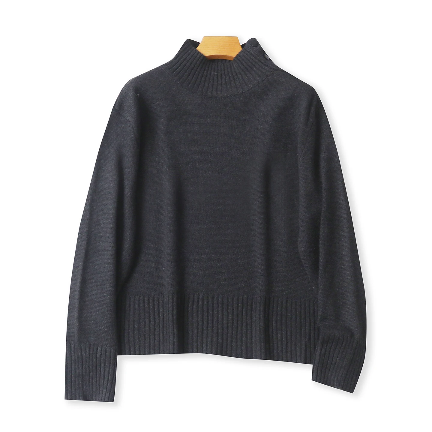 

Универсальный длинный свитер свека на пуговицах f High Ne, удобный для поездок на работу, осень-зима, новый женский свитер простого дизайна