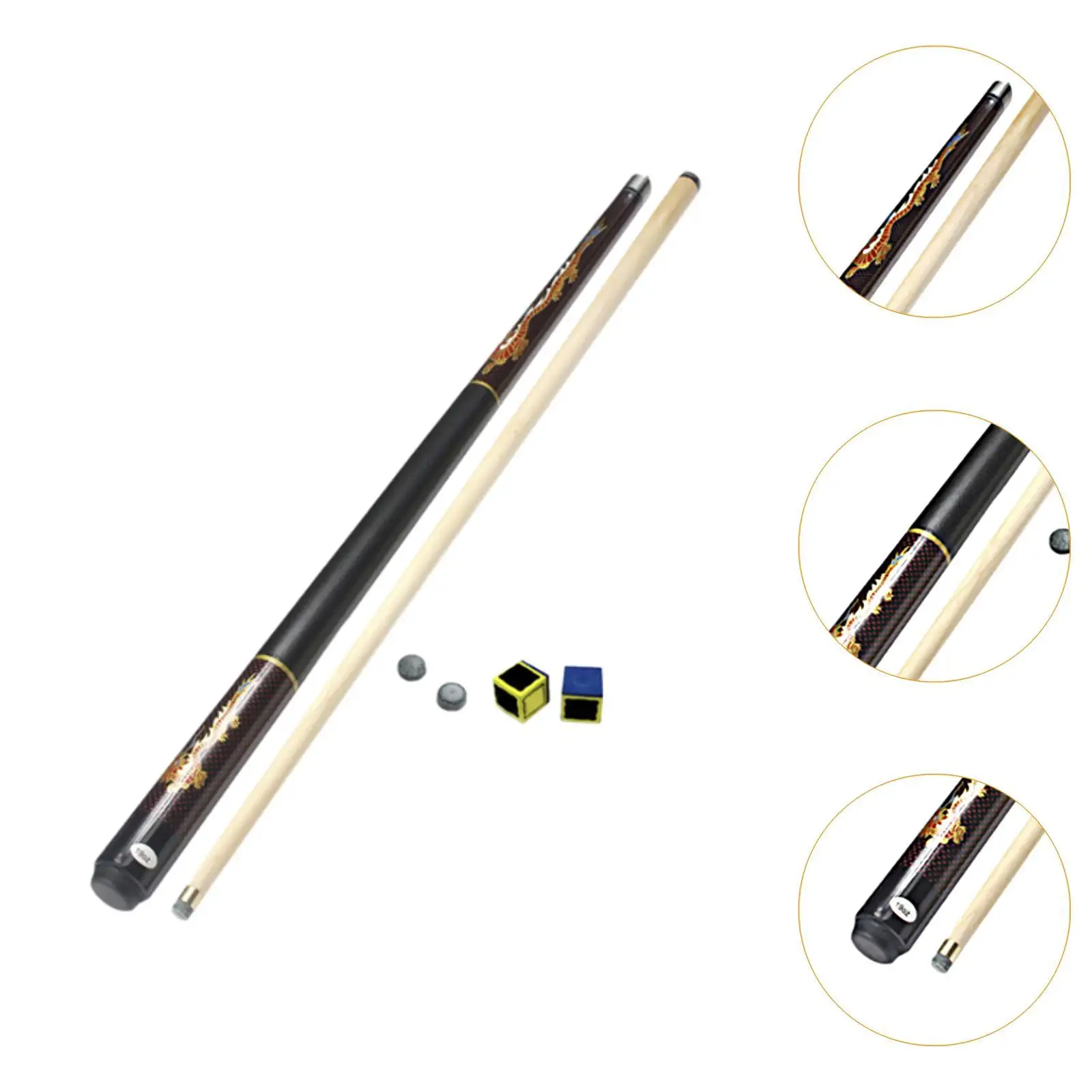 Pool Cue Set Chinese Black Eight Ball 2 Section 57 inch British Snooker Cue