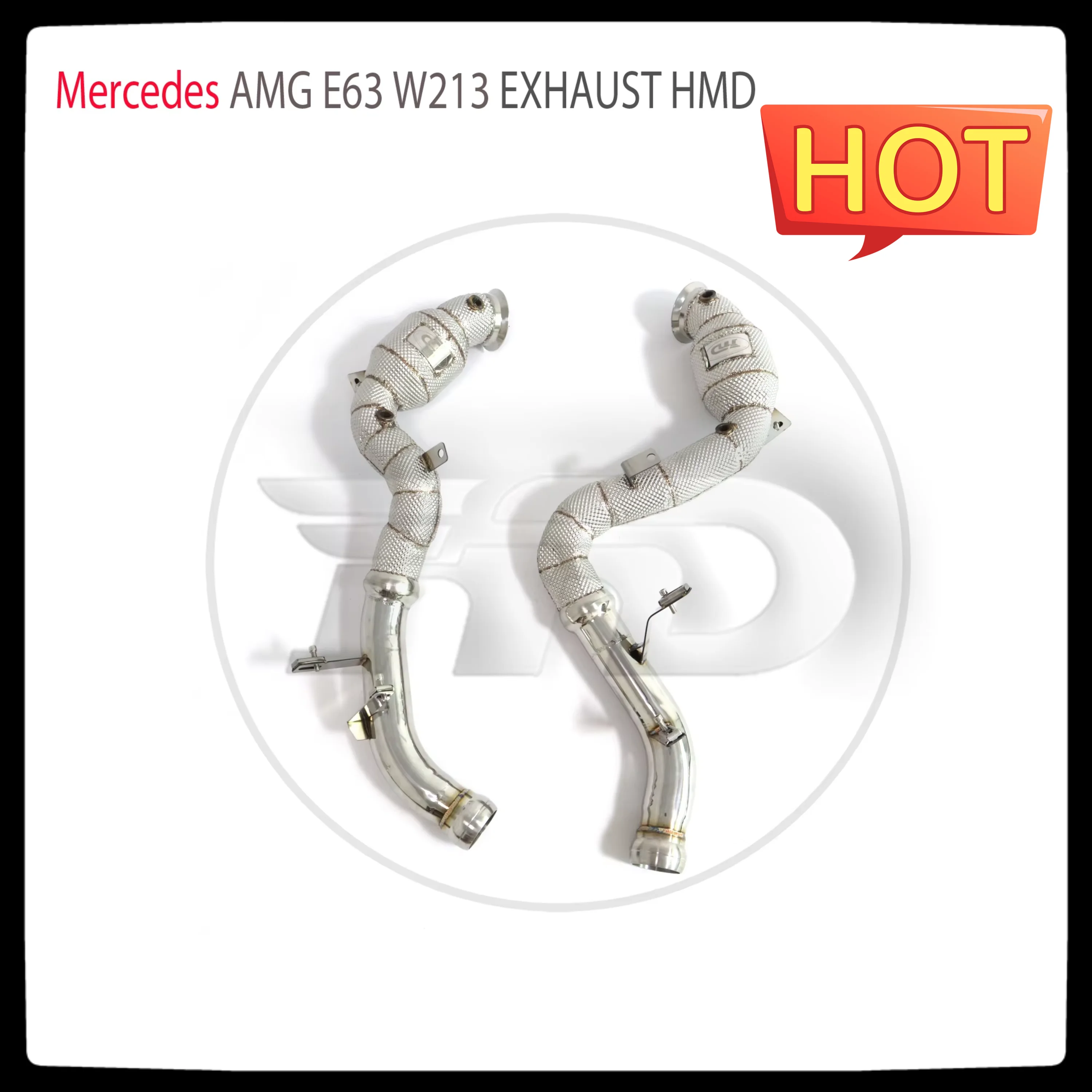 HMD Exhaust Manifold Downpipe for Benz AMG E63 W213 Car Accessories With Catalytic Converter Header Without Cat Pipe