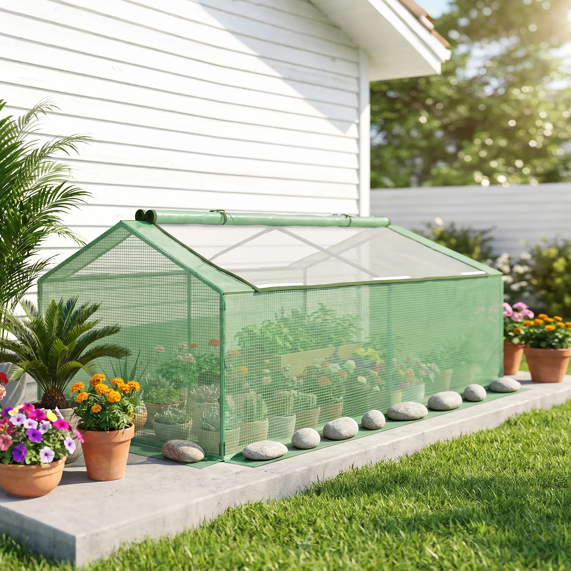 Mini Greenhouse Portable Hot House w/ Windows Outdoor Indoor, 71