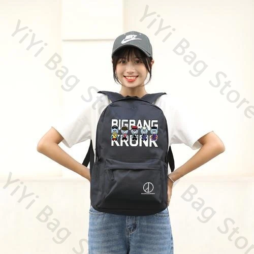 G Dragon Bigbang Backpack Kpop Fashion BIGBANG Cartoon Print