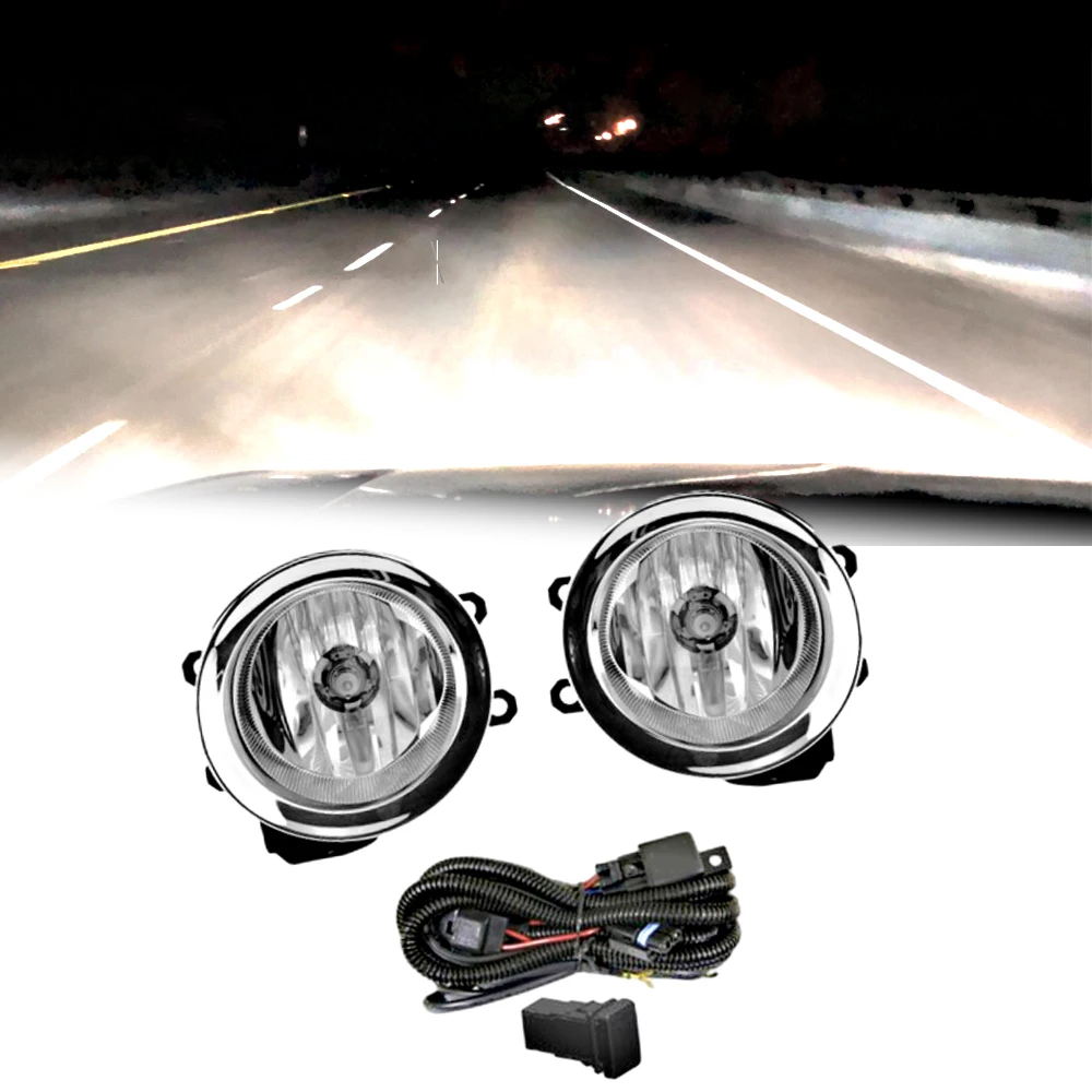1 Pair 12v Fog Lights Halogen Bulb Front Fog Lamp Light For Toyota Land Cruiser Prado 2014 2015 2016 2017 Car accessories