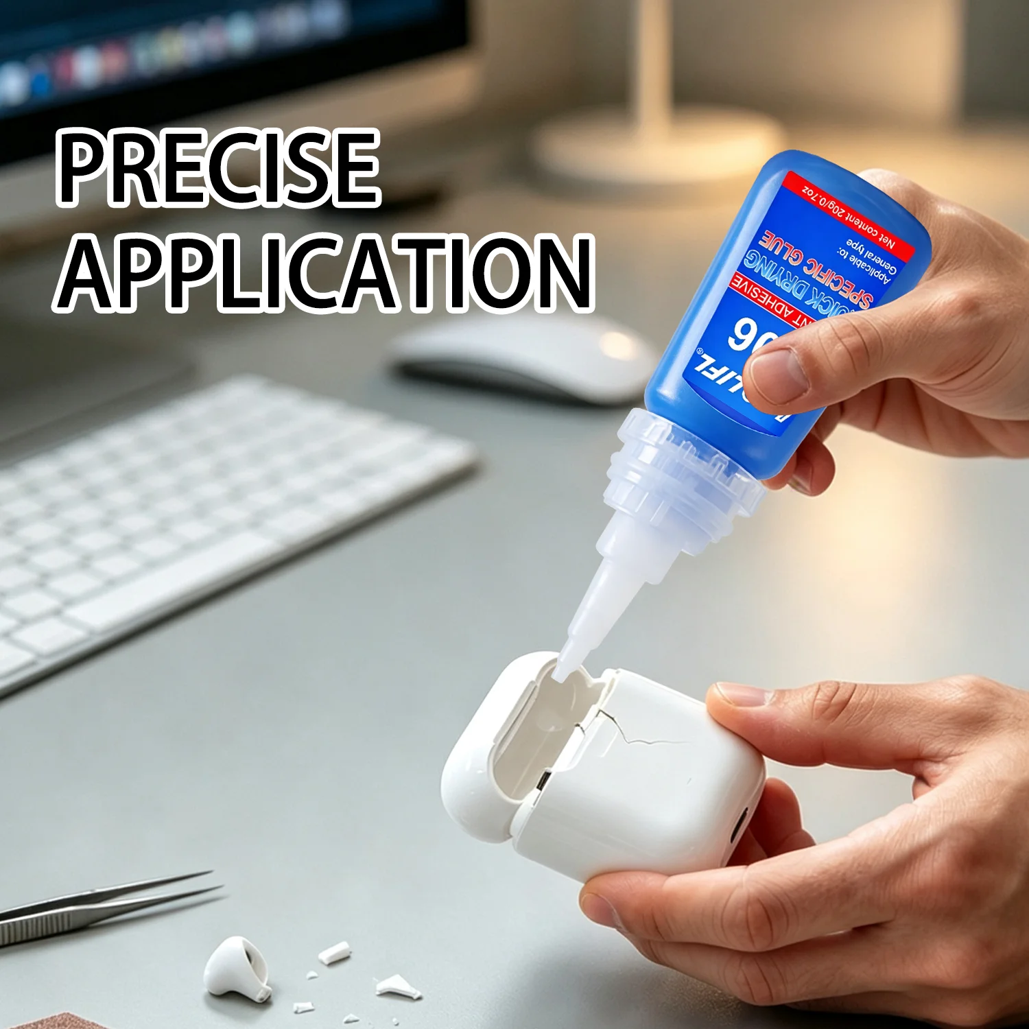 20g Super Glue Instant Bond Quick Dry 406 Adhesive High Strength Clear Multi Purpose For Rubber Plastic Metal Small Gap Repair
