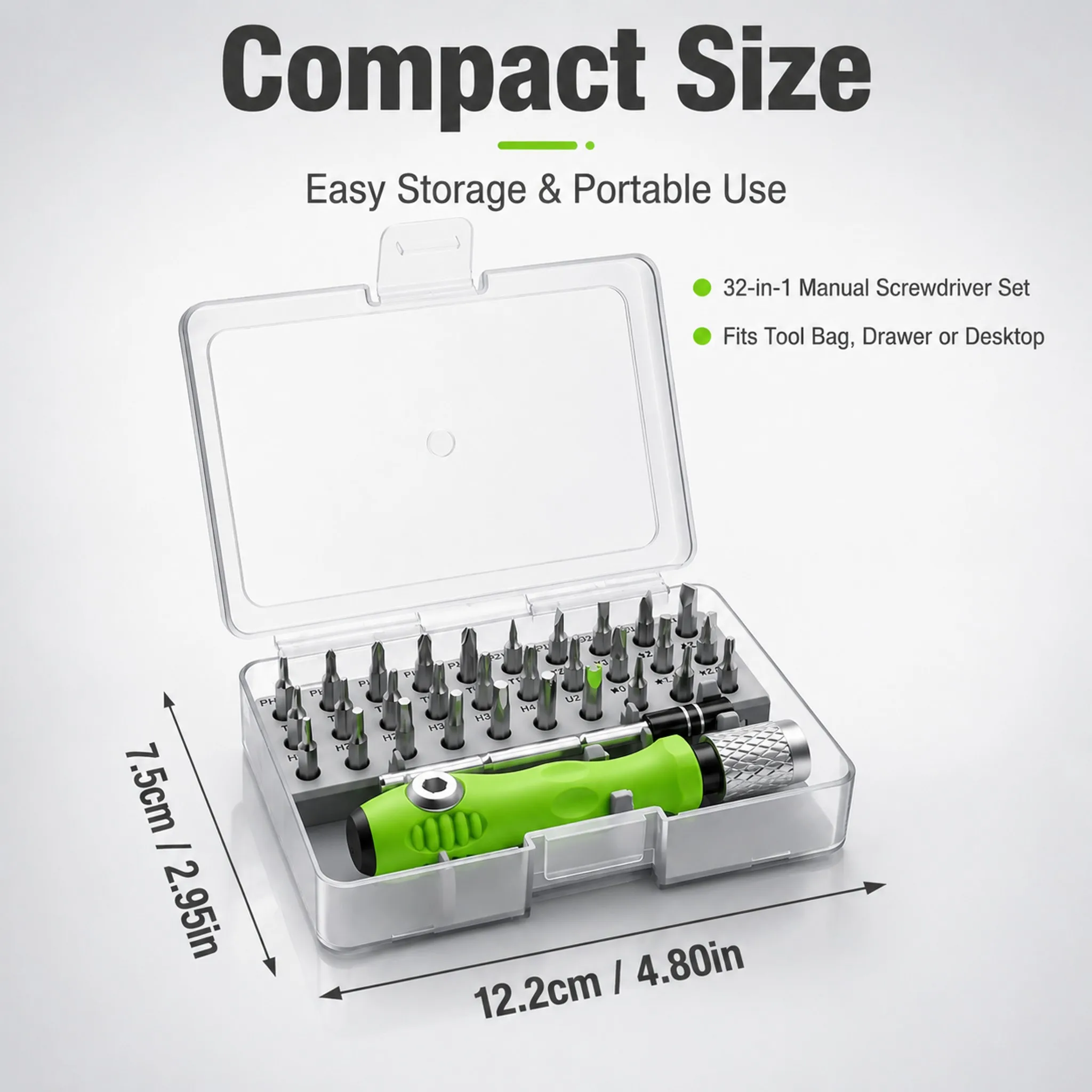 32 in 1 Precision Hand Screwdriver Set Multifunctional Portable Repair Tool Kit Screwdriver Bits for Mobile Phone Laptop Watch H