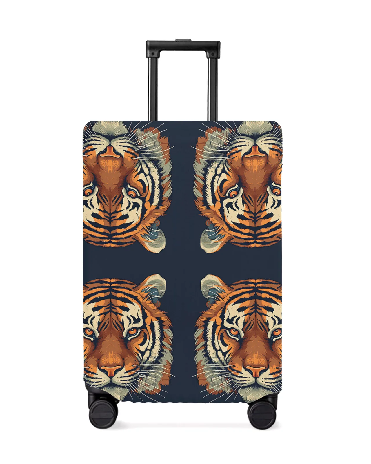 Tiger Headed Animal Luggage Cover Stretch Suitcase Protector Baggage Dust Case Cover for 18-32 Inch Travel Suitcase Case