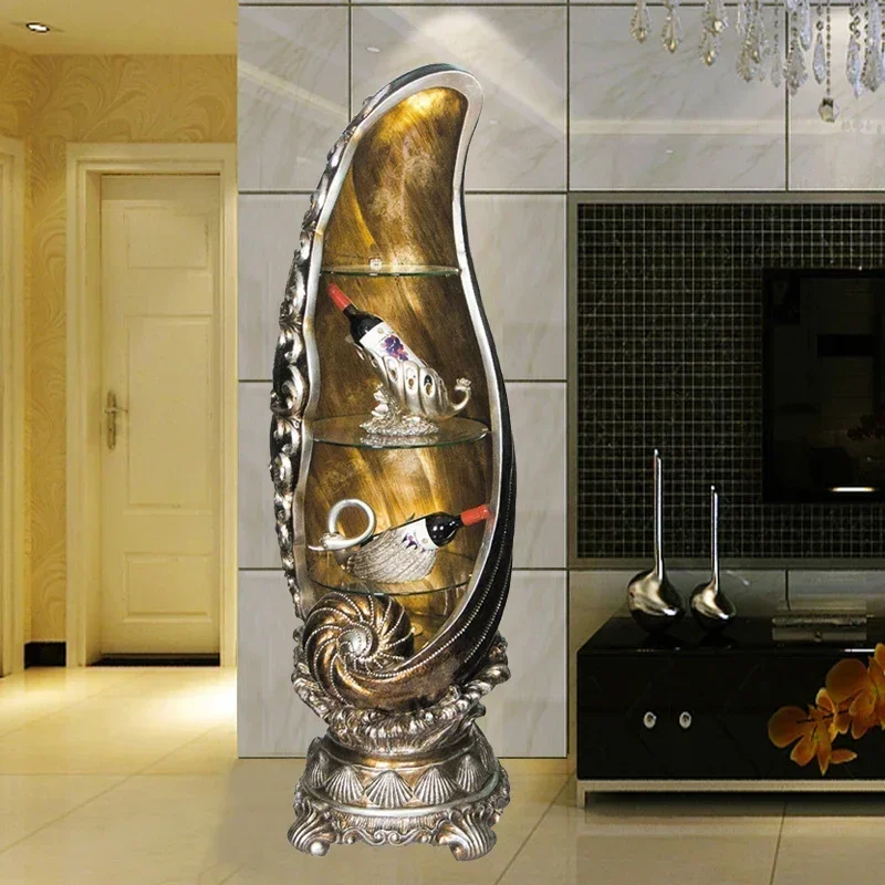 Style Living Room American Minimalist Wine Cupboard Art Corner Curio Cabinet Dining Room Corner Cello Wine Cabinet
