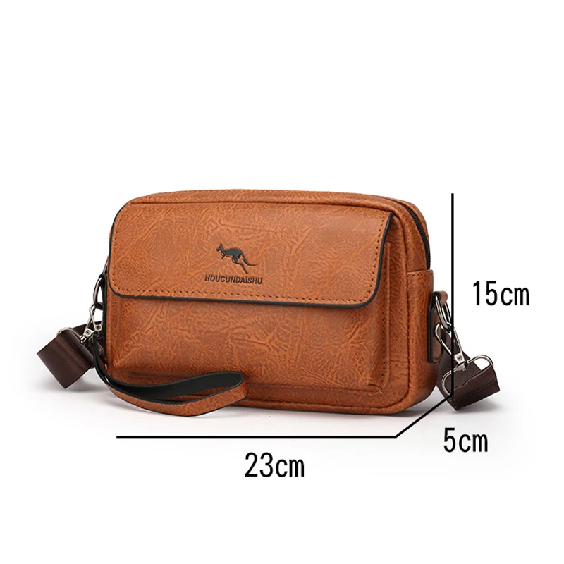 Bolsa crossbody impermeável para homens, sacos masculinos, bolsa de luxo, bolsa de ombro de couro, marido clássico, bolsa designer, menino