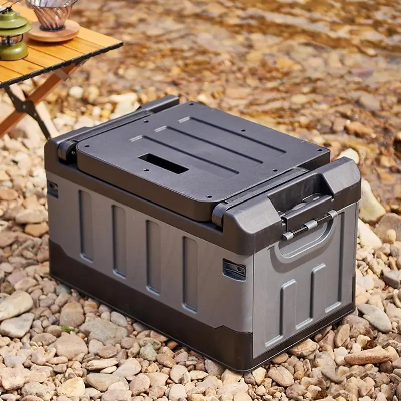 

Portable Folding Tackle Box Large Capacity Double-layer Fishing Accessory Box Sturdy Camping Seating Storage Boxes For Car