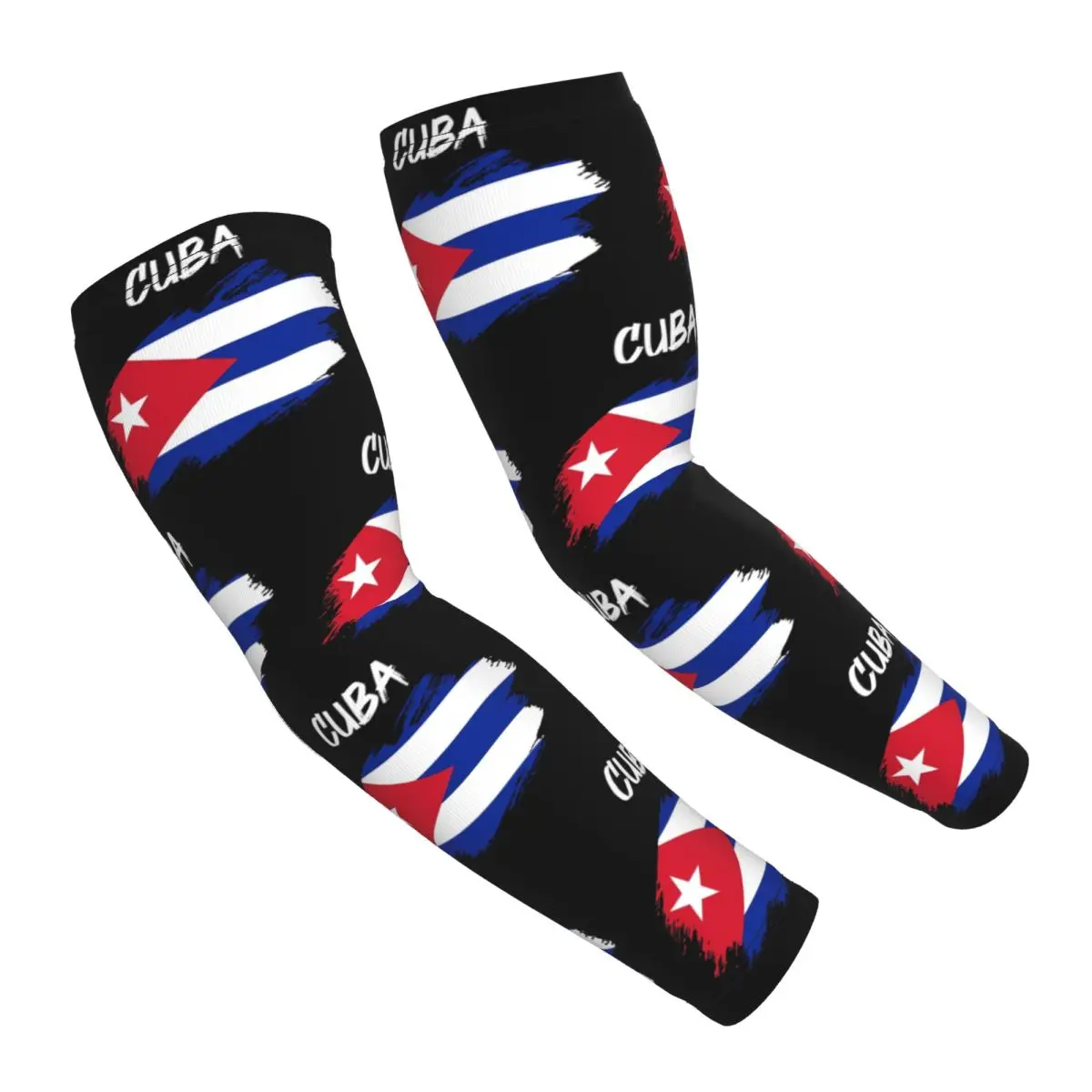 كوبا العلم الكوبي العلم أكمام أذرع تبريد الرجال النساء الشمس الأشعة فوق البنفسجية حماية الوشم التستر الرياضة التبريد ركوب الدراجات