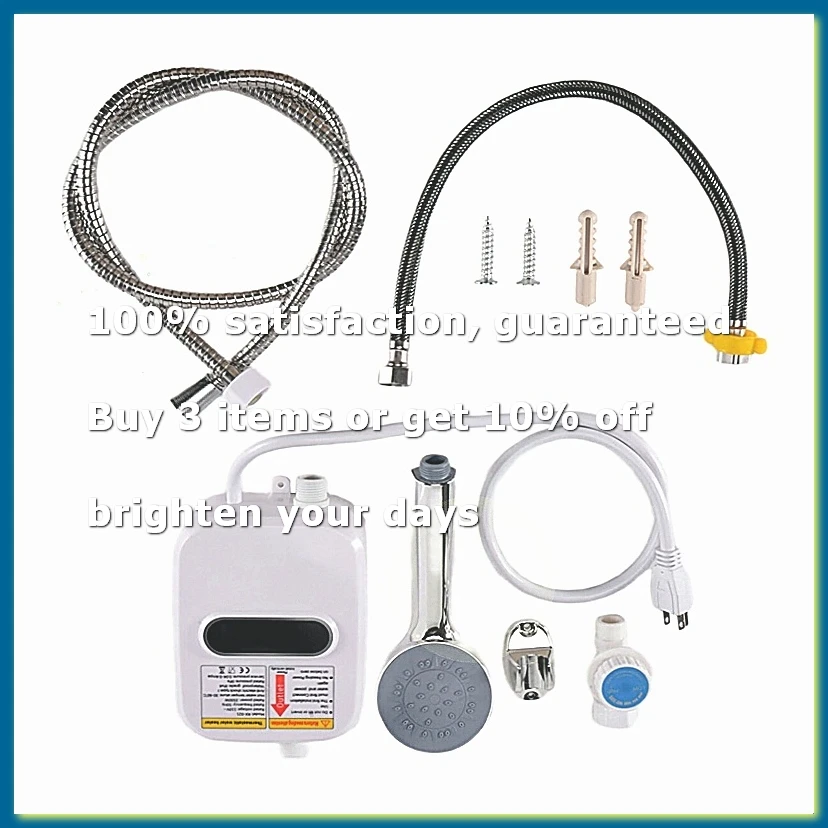 3500W Electric Thankless Instant Hot Water Heater 110V Bathroom Faucet Tap Heating 3 Seconds Instant Heating US Plug