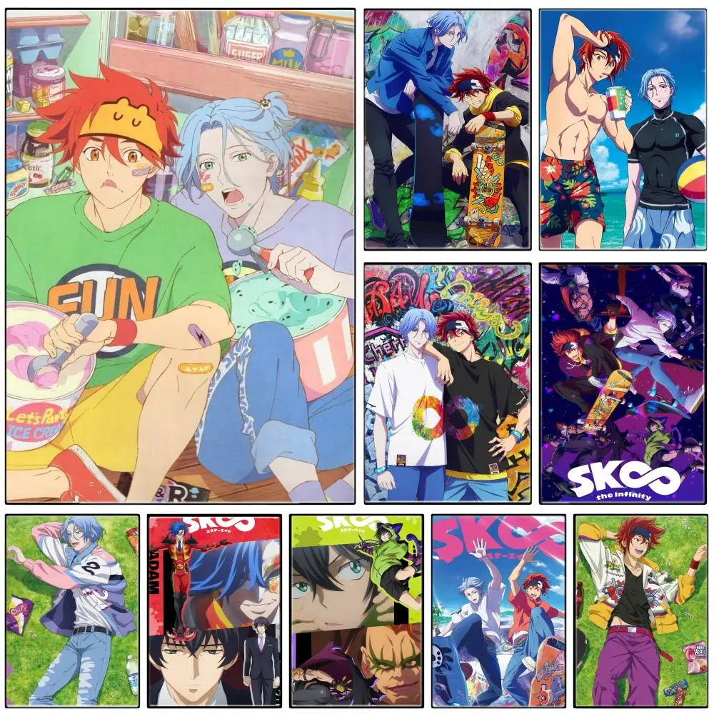 Anime Cool Boy S-Sk8The Infinity Poster  Self-adhesive Art Waterproof Paper Sticker Coffee House Bar Room Wall Decor