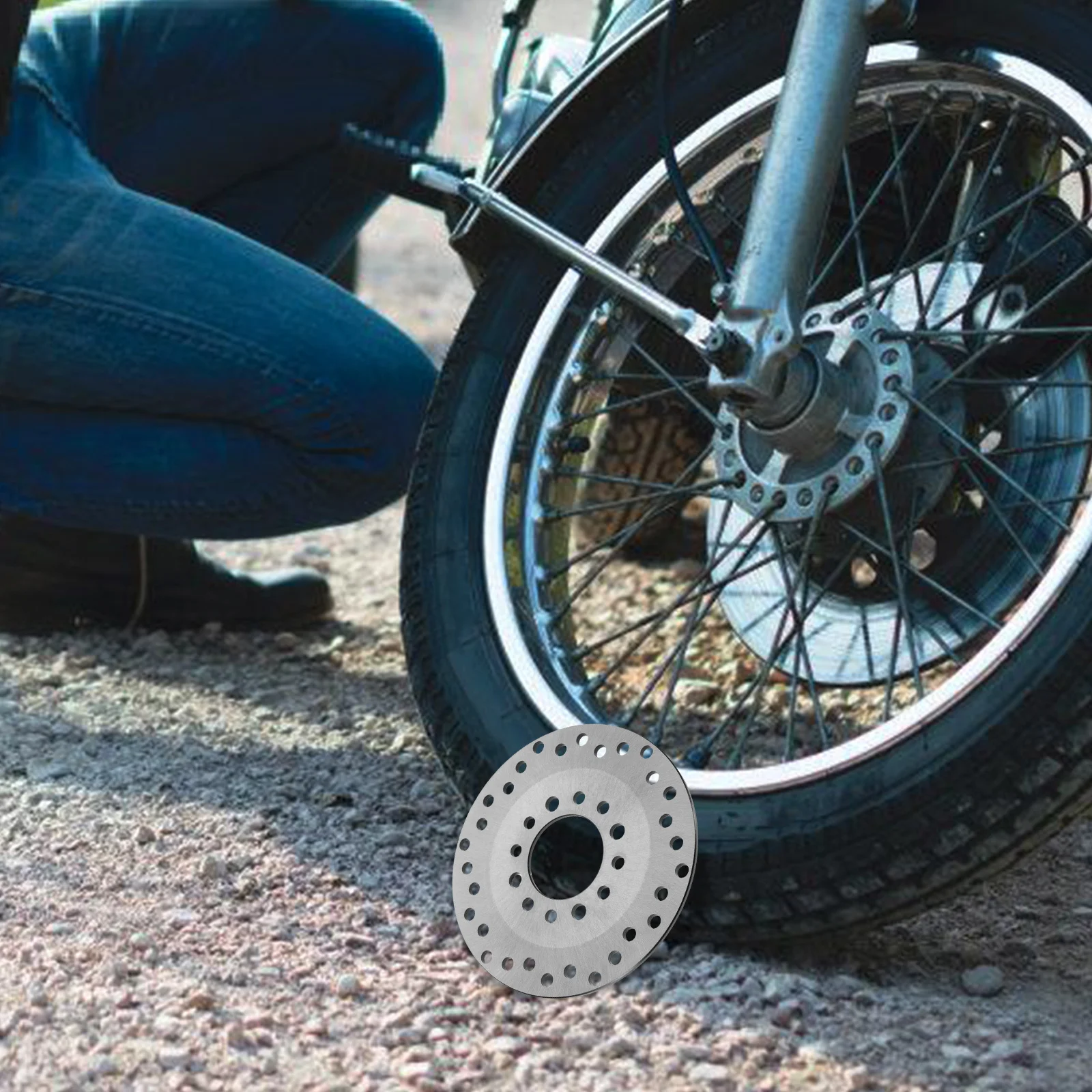 ملحق قرص الفرامل يناسب 50Cc 70Cc 90Cc 110Cc 125Cc سكوتر دراجة نارية مكبح قرصي موثوقية طويلة الأمد كبح مستقر #2