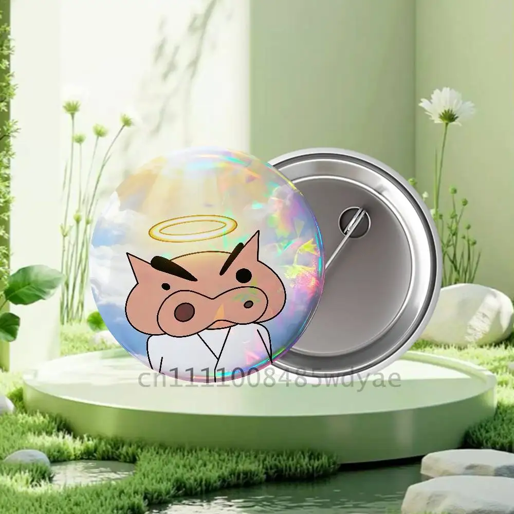zoo cute pink pig Buriburizaemon Badges 25 32 44 58 75 mm Round Cosplay Pin Bag Decor Fans Collect Friends Gifts Brooch Souvenir