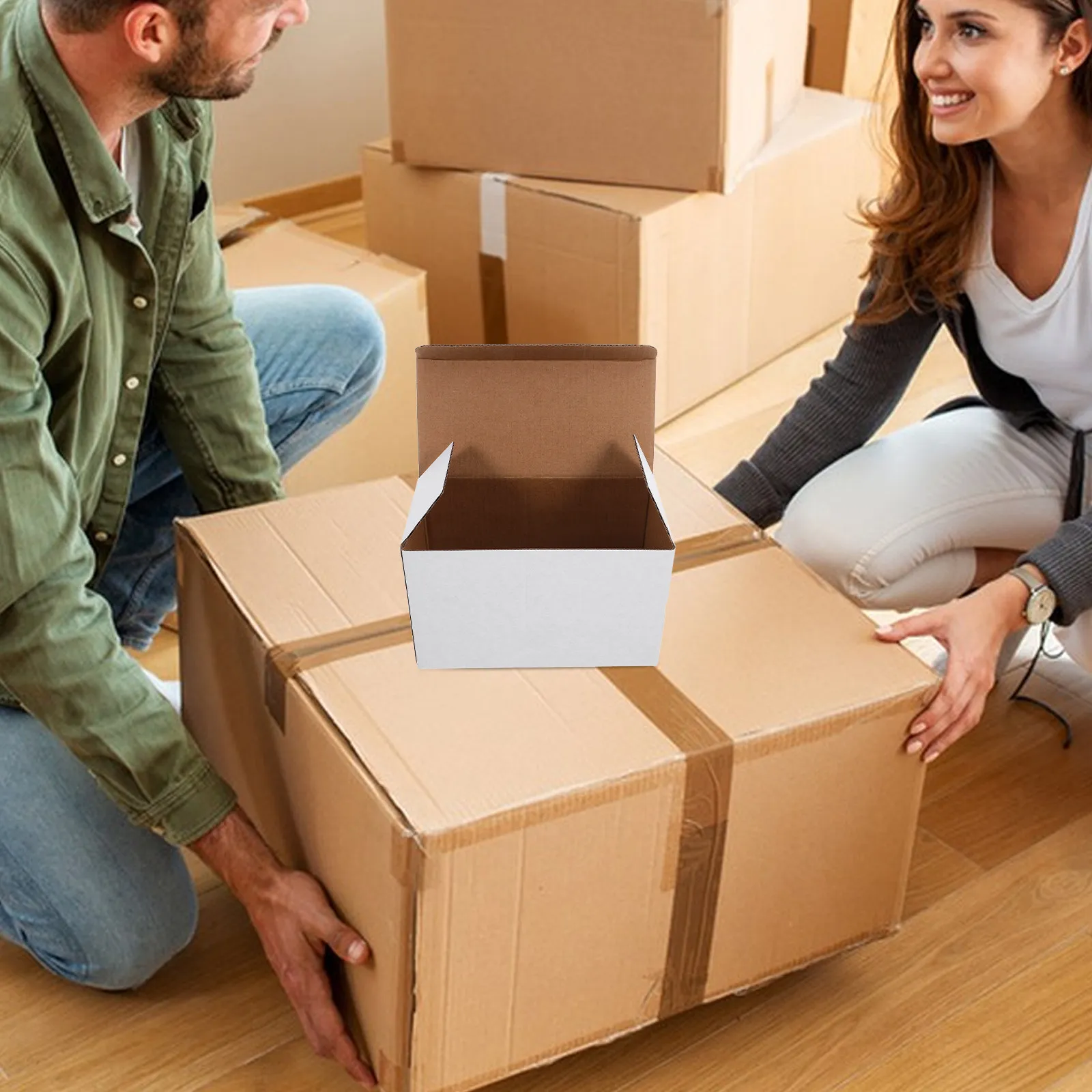 

10Pcs Corrugated Paper Shipping Box Multi-Grid Packaging Storage Packing Boxes for Moving Wine Bottle Boxes for Packaging Moving