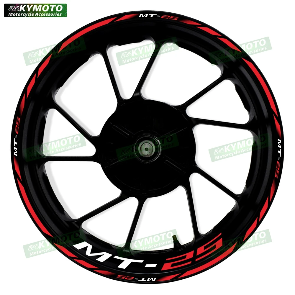 For MT-25 MT25 motorcycle accessories 17 inch front and rear wheel decals fairing hub modified wheel rim reflective stickers