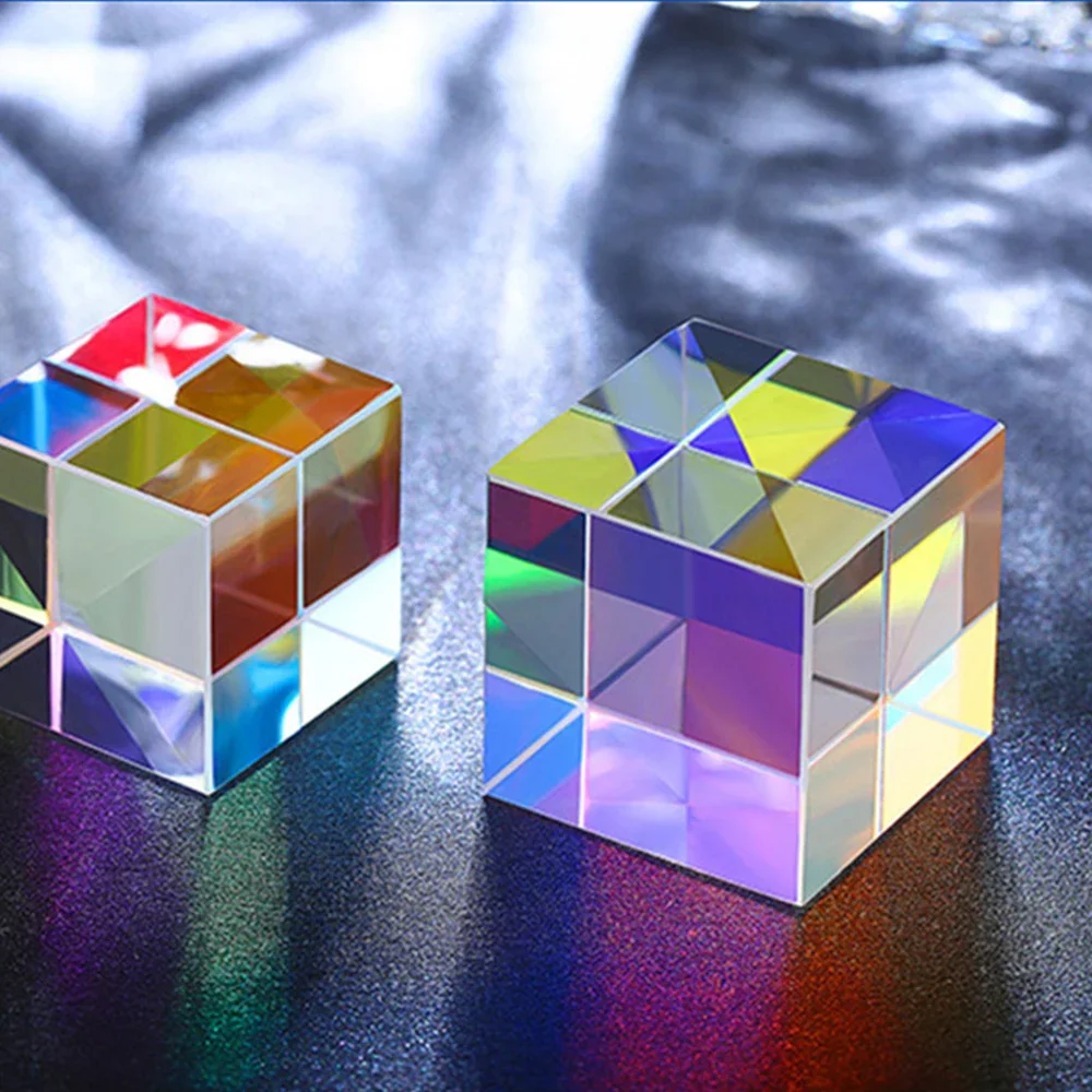 1pcs 10x10x10mm Science Cube Optical Prism Photography Hexahedral Prism Home Decor Prism Glass Cube Prisma Topografia