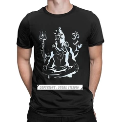 Free Shipping Men Tshirts Lord Shiva Tshirt Hindu Ganesha God India Lingam Fitness Tee Shirt for Men Pure Cotton Streetwear