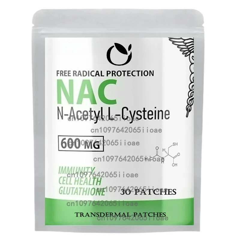 30 parches Nac Transdermal Patches N-acetil Cysteine con soporte Quercetin para inmune, hígado y pulmón