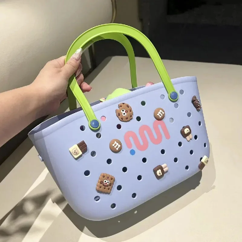 

Beach Bag Cave Bag EVA Dopamine Portable Shower Basket Dormitory Bathing Washing Draining Outdoor Swim Toiletries Storage Basket