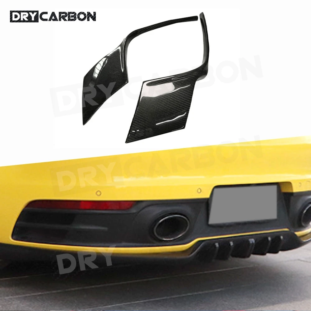 

Carbon Fiber Car Rear Fender Vent Trims Cover Car Exhaust Guard Plate Splitters Flaps For Porsche 911 992 2019+ FRP Body Kit