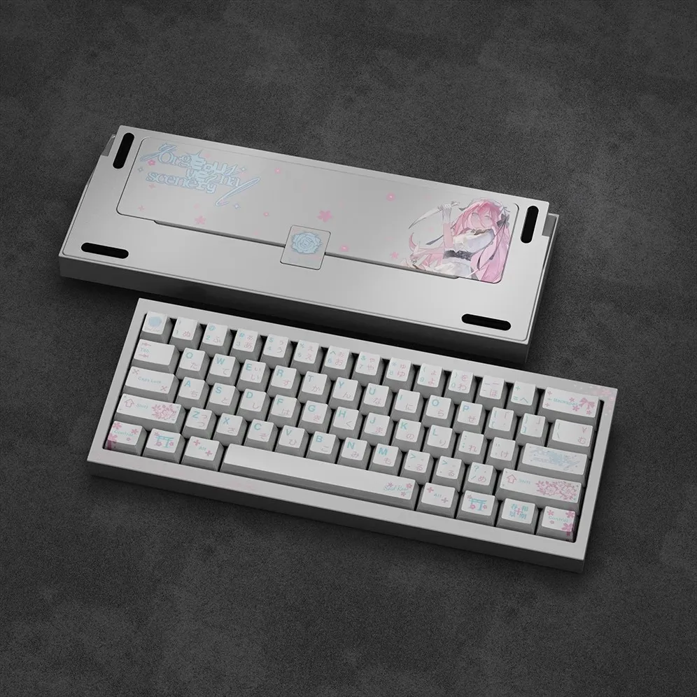 

MiFuny Rose Soul Theme Keycaps Anime Aluminum Alloy Shell PBT Keycap Cherry Profile Custom Key Caps for Mechanical Keyboard Gift