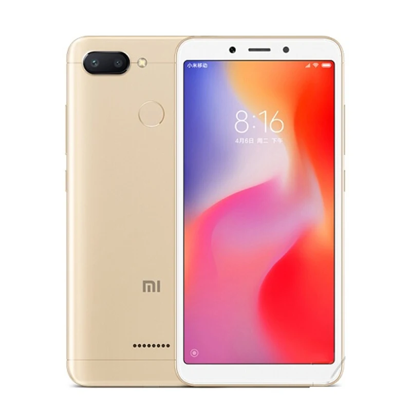 Smartphone Xiaomi Redmi 6 Telefono Googleplay da 4 GB 64 GB con struttura globale Telefono usato a colori casuali