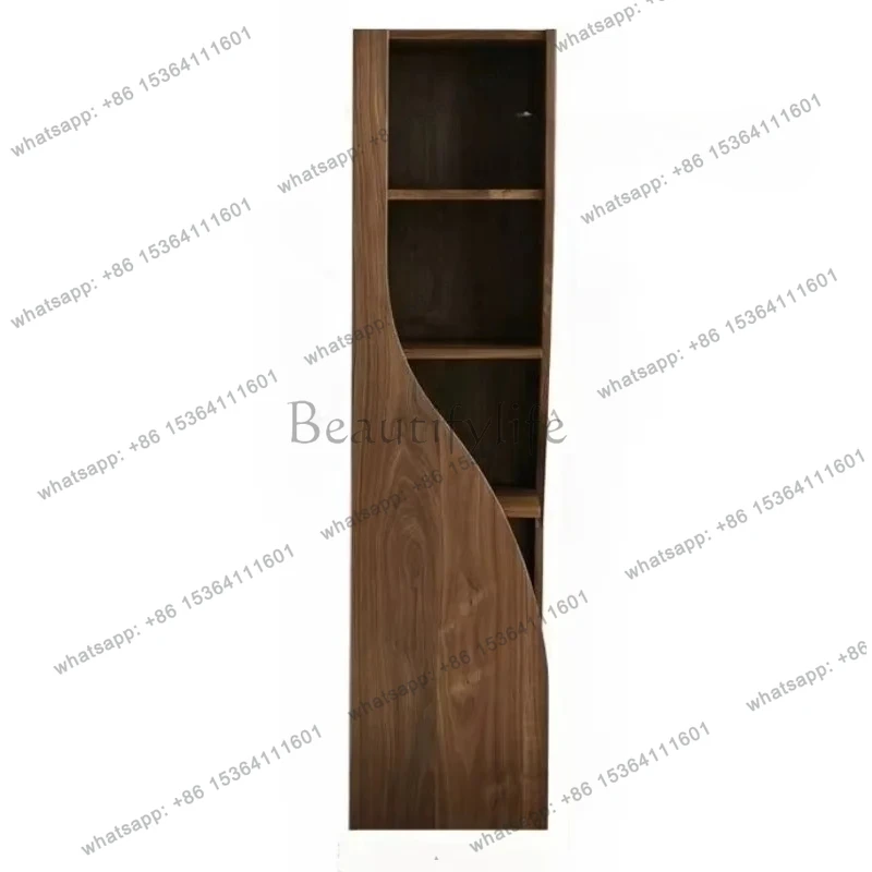 

North American Black Walnut All Solid Wood Cabinet Corner Shelf Corner Restaurant Corner Cabinet Storage Cabinet