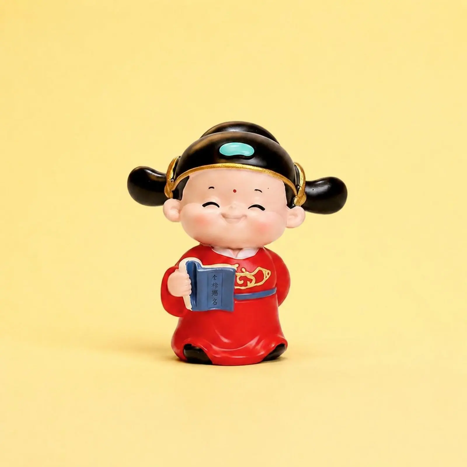 

Scholar Figurine Motivational Student Gift Statue Study Luck Ornament Handmade Thinker Statue Fade Resistant for Children